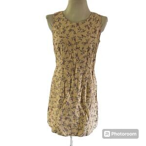 Vtg Y2K 2000s Ditsy Floral Dress Wmns 12 Cottagecore Indie Granny 90s Picnic